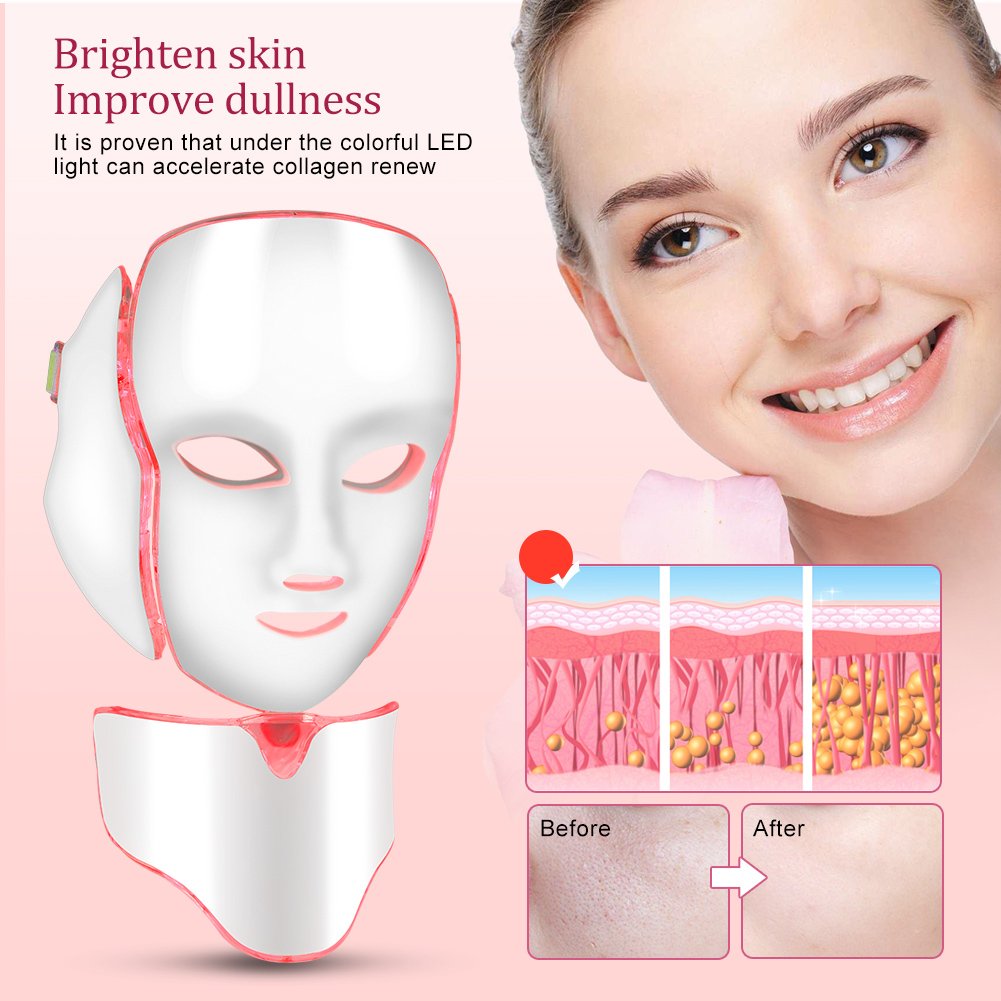 LED Facial Mask - Brighten skin, improve dullness