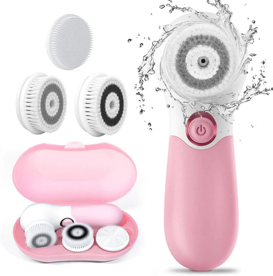 Facial Electric Cleansing Brush 3-in-1 facial cleansing brush set, designed to address all your skincare needs — from acne to dullness, blackheads, and makeup residue.